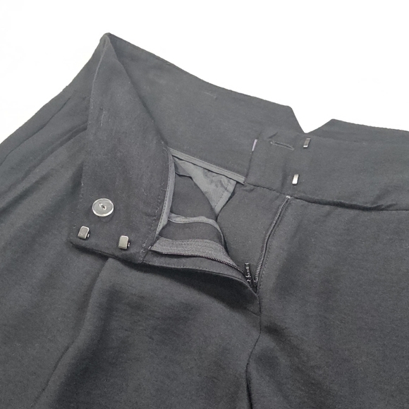NWT JLo Jennifer Lopez Black Pleated Cuffed Dress Pants - Picture 6 of 9